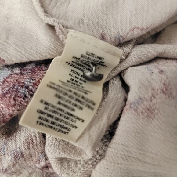 Free People Tunic Top Sz Small Tree Swing Washed Stone Combo OB413273 - Picture 8 of 9